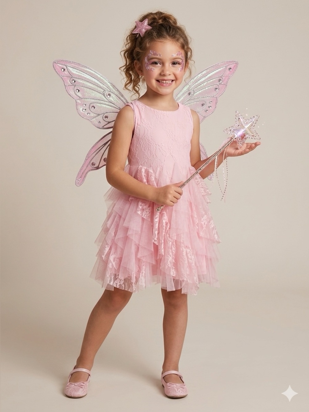 Biscotti Pink Tulle Layered Party Birthday Dance Princess Dress, Size 7
